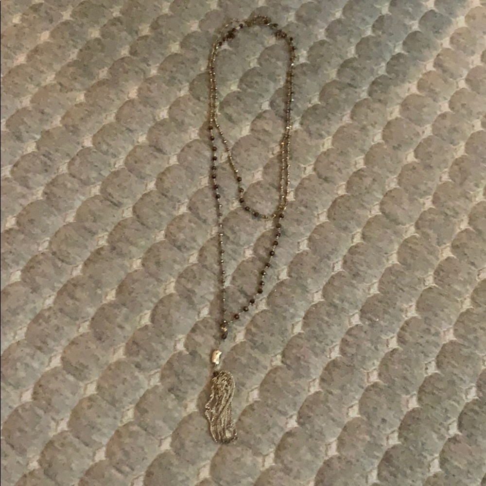 Beaded tassel necklace